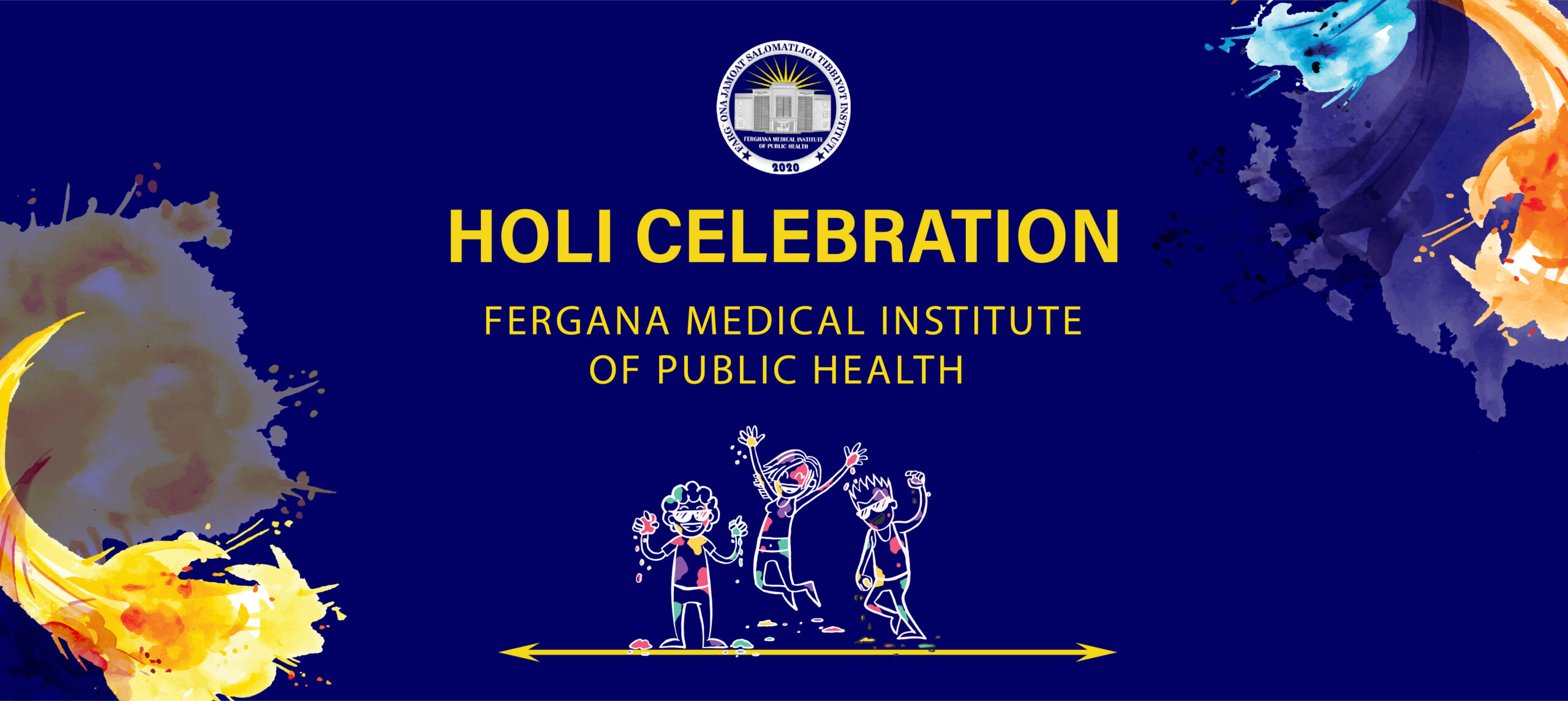 Holi Celebration at Fergana Medical Institute of Public Health, Uzbekistan